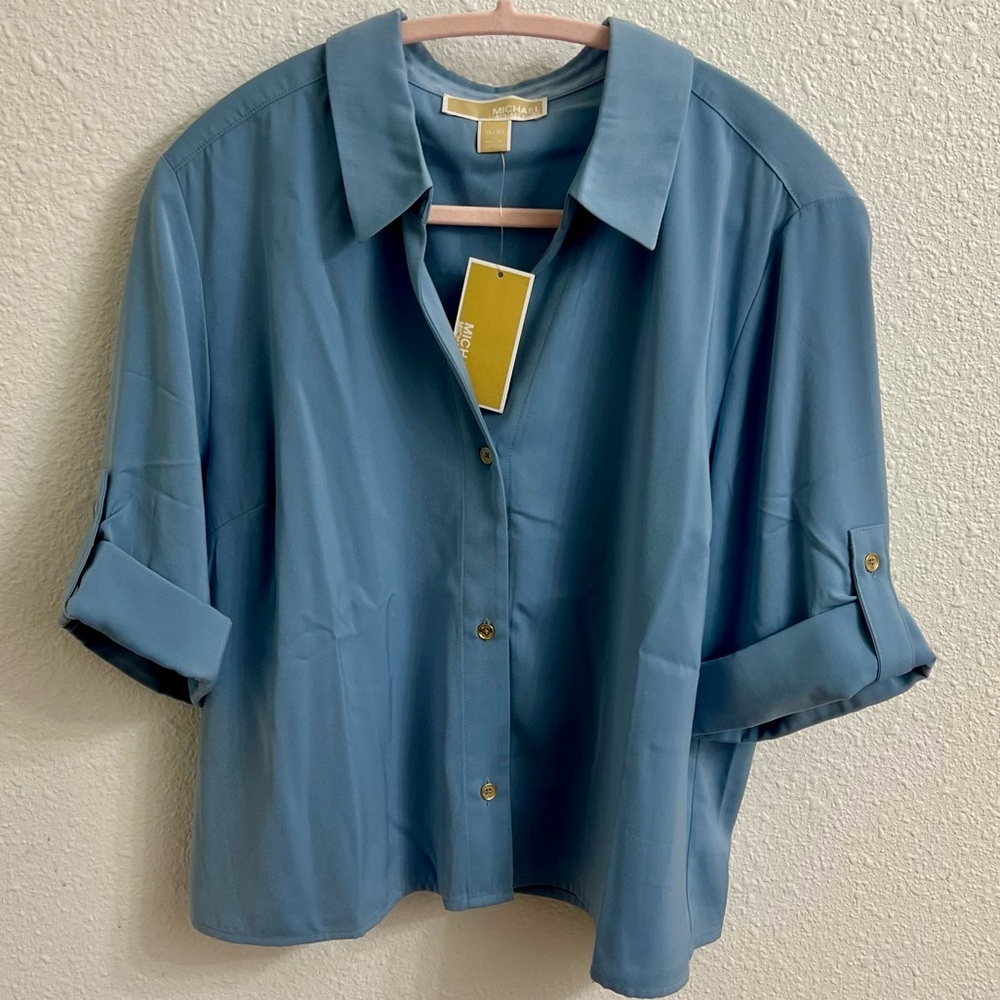Michael Kors Relaxed Fit Blouse NWT - Picture 3 of 6